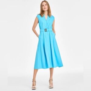 Karl Lagerfeld Vibrant Blue Midi Dress